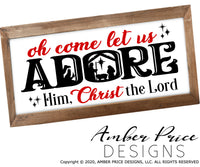 Oh come let us adore Him, Christ the Lord SVG, Nativity Scene SVG, Christian Christmas svg Christmas ornament SVG Jesus is the reason SVG, winter shirt craft, DIY silhouette projects vector files for home decor. SVG Silhouette SVG SVG Files for Cricut Project Ideas Simply Crafty SVG Bundles Vector | Amber Price Design 