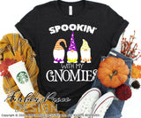 Spookin with my gnomies svg png dxf halloween design