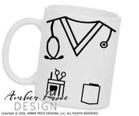 Dentist scrubs svg png dxf