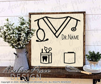 Dentist scrubs svg png dxf