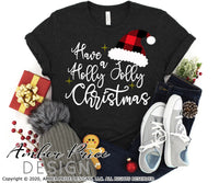 Have a Holly Jolly Christmas SVG, Cute Christmas svg, Buffalo check santa hat SVG, Buffalo Plaid Christmas home decor SVG designs DIY winter shirt craft, DIY silhouette projects vector files for home decor. SVG Silhouette SVG SVG Files for Cricut Project Ideas Simply Crafty SVG Bundles Vector | Amber Price Design 