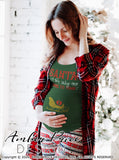 Santa isn't the only one coming to town SVG Winter Maternity SVG for winter! Cute DIY Christmas Pregnancy reveal SVG file for all your DIY Maternity shirt! Announce you're expecting with our creative pregnancy shirt design! Our Pregnancy Announcement SVG is PERFECT for your pregnancy craft! PNG DXF | Amber Price Design
