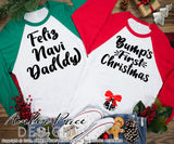 Bump's first Christmas SVG, Feliz Navi-Daddy SVG, Couple's Christmas Maternity SVG for winter! His & Hers Christmas Pregnancy reveal SVG, Maternity shirt project! Announce you're expecting twin pregnancy shirt design for winter! Pregnancy Announcement SVG is PERFECT for your pregnancy craft PNG DXF Amber Price Design