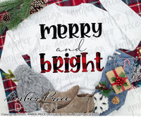 Merry and bright SVG, buffalo check Christmas SVG shirt DIY cut file for cricut, silhouette Winter SVG, festive buffalo plaid svg winter SVG DXF and PNG version also included. Cute and Unique sublimation file. Silhouette Files for Cricut Project Ideas Simply Crafty SVG Bundles Design Bundles Vector | Amber Price Design