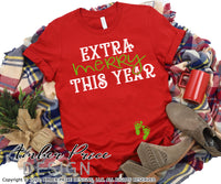 Extra Merry this year SVG Christmas Maternity SVG for winter! Cute DIY Christmas Pregnancy reveal SVG files for all your Maternity shirt projects! Announce your pregnancy with our creative infertility warrior design! Our Pregnancy Announcement SVG is PERFECT for your pregnancy craft! PNG DXF | Amber Price Design bundle