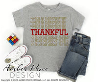 Thankful ECHO SVG Cute stacked font Thanksgiving SVG for DIY Thanksgiving shirt. Thankfulness clipart svg design cut file | silhouette. Cute fall DXF also included. Unique sublimation PNG file. Cricut SVG Silhouette Files for Cricut Project Ideas Simply Crafty SVG Bundles Design Bundles, Vectors | amberpricedesign.com