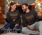 Couple's Christmas Maternity SVGs, There's a little cookie in this oven SVG, I put the cookie in her oven SVG, His & Hers Christmas Pregnancy reveal Maternity shirt svgs! Announce you're expecting twins shirt design for winter! Pregnancy Announcement SVG is PERFECT for your pregnancy craft PNG DXF Amber Price Design