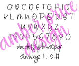 Fun Hand lettered font, funky Handwriting font svg, Cute Straight font svg font, cricut font, silhouette font, hand lettered kid's writing font download font instant download, procreate font, ​digital download, font design, fonts for cricut, fonts for silhouette, dxf font, otf fonts for procreate | Amber Price Design