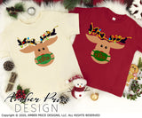 Oh Deer SVG, Cute Kid's Christmas SVG Reindeer with mask SVG, Deer wearing mask svg, Christmas shirt SVG winter cut file DIY festive Holiday home decor Christmas ornament SVGs, silhouette projects vector files SVG Silhouette SVG SVG Files for Cricut Project Ideas Simply Crafty SVG Bundles Vector | Amber Price Design 