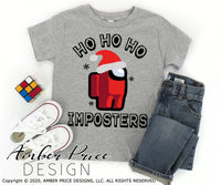 HO HO HO Imposters SVG, Among Us Christmas SVG, Cute Kid's Christmas svg, video game svgs, Cricut SVG, gamer Christmas SVGs, designs DIY winter shirt craft, DIY silhouette projects vector files for home decor. SVG Silhouette SVG SVG Files for Cricut Project Ideas Simply Crafty SVG Bundles Vector | Amber Price Design 