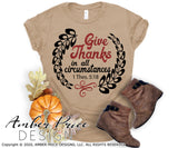 Give thanks in all circumstances SVG, Christian Thanksgiving SVG cut file for cricut, silhouette, Scripture SVG, PNG. Cute fall themed DXF also included. Unique sublimation PNG file. Cricut SVG Silhouette SVG Files for Cricut Project Ideas Simply Crafty SVG Bundles Design Bundles, Vectors | Amber Price Design