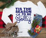 Tis the season to be Jolly SVG, cute winter Christmas SVG shirt cut file for cricut, silhouette, festive Christmas svg designs DIY winter SVG DXF PNG version also included. Cute and Unique sublimation file. Silhouette Files for Cricut Project Ideas Simply Crafty SVG Bundles Design Bundles Vector | Amber Price Design