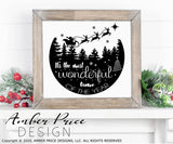 It's the most wonderful time of the year SVG Christmas SVG, Winter svg, santa's sleigh with reindeer christmas ornament SVGs winter shirt craft, DIY Cricut and silhouette projects vector files, for home decor. SVG Silhouette SVG SVG Files for Cricut Project Ideas Simply Crafty SVG Bundles Vector | Amber Price Design 