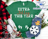 Extra Jolly this year SVG Christmas Maternity SVG for winter! Cute DIY Christmas Pregnancy reveal SVG files for all your Maternity shirt projects! Announce your pregnancy with our creative infertility warrior design! Our Pregnancy Announcement SVG is PERFECT for your pregnancy craft! PNG DXF | Amber Price Design bundle