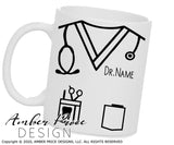 Dentist scrubs svg png dxf