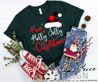 Have a Holly Jolly Christmas SVG, Cute Christmas svg, Buffalo check santa hat SVG, Buffalo Plaid Christmas home decor SVG designs DIY winter shirt craft, DIY silhouette projects vector files for home decor. SVG Silhouette SVG SVG Files for Cricut Project Ideas Simply Crafty SVG Bundles Vector | Amber Price Design 