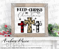 Keep Christ in Christmas SVG, Christian Christmas SVG, Leopard Print Christmas svg, Scripture Christmas ornament SVG, Jesus is the reason SVGs, winter shirt DIY silhouette projects vector files for home decor. SVG Silhouette SVG SVG Files for Cricut Project Ideas Simply Crafty SVG Bundles Vector | Amber Price Design 