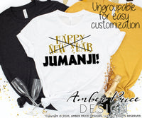 Happy New Year JUMANJI SVG, Funny New Year SVG, New Years Eve SVG PNG DXF. NYE shirt SVGs, DIY New years eve party Shirt cricut NYE svg silhouette Winter new year tshirt design. Unique sublimation print file. Silhouette Files for Cricut Project Ideas Simply Crafty SVG Bundles Design Bundles Vectors | Amber Price Design