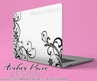 Floral laptop decal SVG PNG DXF