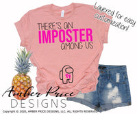there's an imposter among us pregnancy svg png dxf