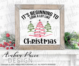 It's beginning to look a lot like Christmas SVG, winter SVG, Festive Christmas tree SVG, Cute Holiday SVG Cricut designs DIY winter shirt craft, DIY silhouette projects vector files for home decor. Sign Stencil for Silhouette SVG SVG Files for Cricut Project Ideas Simply Crafty SVG Bundles Vector | Amber Price Design 