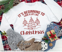 It's beginning to look a lot like Christmas SVG, winter SVG, Festive Christmas tree SVG, Cute Holiday SVG Cricut designs DIY winter shirt craft, DIY silhouette projects vector files for home decor. Sign Stencil for Silhouette SVG SVG Files for Cricut Project Ideas Simply Crafty SVG Bundles Vector | Amber Price Design 
