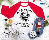 Merry Friendsmas SVG, funny Friend's Christmas SVG cut files for cricut, silhouette festive winter shirt svg, holiday svg files SVG DXF and PNG version also included. Cute and Unique sublimation file. Silhouette Files for Cricut Project Ideas Simply Crafty SVG Bundles Design Bundles Vector | Amber Price Design
