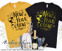 New Year Crew SVG, Fun New Years Eve shirt svg, New Years Eve SVG PNG DXF. NYE shirt SVG New years eve party Shirt cricut NYE svg silhouette Winter new year tshirt design. Unique sublimation print file. Silhouette Files for Cricut Project Ideas Simply Crafty SVG Bundles Design Bundles Vectors | Amber Price Design