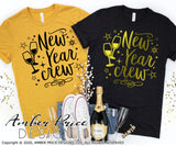 New Year Crew SVG, Fun New Years Eve shirt svg, New Years Eve SVG PNG DXF. NYE shirt SVG New years eve party Shirt cricut NYE svg silhouette Winter new year tshirt design. Unique sublimation print file. Silhouette Files for Cricut Project Ideas Simply Crafty SVG Bundles Design Bundles Vectors | Amber Price Design