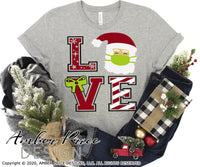 Love Christmas SVG cute Covid Christmas SVG, Santa wearing mask svg, santa mask svg, Christmas shirt SVG, winter cut file, DIY festive Holiday home decor Christmas ornament SVGs, silhouette projects vector files SVG Silhouette SVG SVG Files for Cricut Project Ideas Simply Crafty SVG Bundles Vector | Amber Price Design 