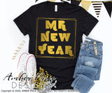 Mr New Year svg Boy's Men's NYE svg New Years Eve 2021 kids svg DIY kids NYE Shirt design clipart cut file layered vector dxf png cricut