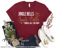 Jingle bells Jingle Bells Jingle all the way SVG Christmas SVG, cute winter shirt craft, christmas ornament SVGs winter home decor project craft, DIY Cricut and silhouette projects vector files, for home decor. SVG Silhouette SVG SVG Files for Cricut Project Ideas Simply Crafty SVG Bundles Vector | Amber Price Design 