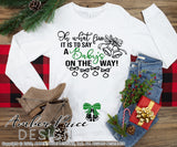 Jingle Bells Jingle Bells Jingle all the way SVG Oh what fun it is to say a BABY'S on the way SVG Couple's Christmas Maternity SVG His & Hers winter Pregnancy reveal shirt project! Announce your twin pregnancy shirt design winter! Pregnancy Announcement SVG is PERFECT for your pregnancy craft PNG DXF Amber Price Design