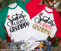 Santa's Favorite Grandma SVG, Santa's favorite Grandpa SVG, Grandparents Christmas SVG,  winter, cute Christmas shirt SVG file DIY festive Holiday decor Christmas ornament SVGs, silhouette projects vector files SVG Silhouette SVG SVG Files for Cricut Project Ideas Simply Crafty SVG Bundles Vector | Amber Price Design 