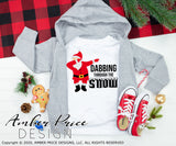Dabbing through the snow SVG with dabbing Santa, Kid's Christmas SVGs, DIY Festive Holiday Shirts cut file for cricut, silhouette cWinter t-shirt design. DXF & PNG included. Cute and Unique sublimation file. Silhouette Files for Cricut Project Ideas Simply Crafty SVG Bundles Design Bundles, Vectors | Amber Price Design