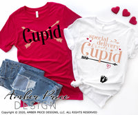 Special delivery from Cupid SVG Couple's Valentine's Day couples Pregnancy reveal SVG his hers husband wife Cricut silhouette design cut file png dxf