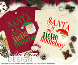 Santa is my HO HO Homeboy SVG Funny Kid's Christmas SVG Funny Christmas SVG, Cute Christmas shirt svg file, Christmas ornament SVG for DIY winter shirt craft, DIY silhouette projects vector files for home decor. SVG Silhouette SVG SVG Files for Cricut Project Ideas Simply Crafty SVG Bundles Vector | Amber Price Design 