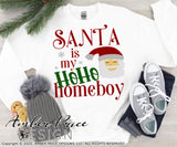 Santa is my HO HO Homeboy SVG Funny Kid's Christmas SVG Funny Christmas SVG, Cute Christmas shirt svg file, Christmas ornament SVG for DIY winter shirt craft, DIY silhouette projects vector files for home decor. SVG Silhouette SVG SVG Files for Cricut Project Ideas Simply Crafty SVG Bundles Vector | Amber Price Design 