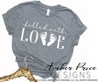 Filled with love SVG PNG DXF Valentine's day maternity pregnancy design