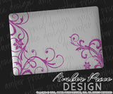 Floral laptop decal SVG PNG DXF