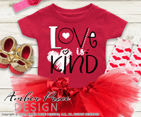 Love is kind SVG, PNG, DXF, Valentine's Day SVG, boy's girl's kids adult, christian svg, valentines day shirt svg, design cut file, clipart, layered digital download, Cricut, silhouette, heart svg