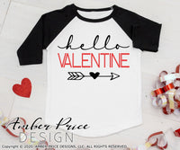 Hello Valentine svg kids boys girls Valentine's day SVG baby Valentines day shirt design cut file png dxf svg Cricut silhouette download