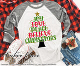 Love Joy Peace SVG Christmas Tree SVG, Christian Christmas SVG Christmas lights svg, Scripture Christmas ornament SVG, Jesus is the reason SVGs, winter shirt DIY silhouette projects vector files for home decor. SVG Silhouette SVG SVG Files for Cricut Project Ideas Simply Crafty SVG Bundles Vector | Amber Price Design 