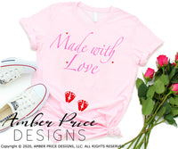 Made with love Twin Pregnancy Maternity SVG PNG DXF