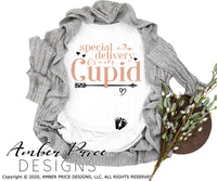 Valentine's Pregnancy svg reveal SVG Special Delivery from cupid Cricut silhouette vector design cute pregnant svgs DIY announce svg png dxf