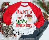 Santa is my HO HO Homeboy SVG Funny Kid's Christmas SVG Funny Christmas SVG, Cute Christmas shirt svg file, Christmas ornament SVG for DIY winter shirt craft, DIY silhouette projects vector files for home decor. SVG Silhouette SVG SVG Files for Cricut Project Ideas Simply Crafty SVG Bundles Vector | Amber Price Design 