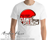 Welcome to the dawg pound SVG, Cleveland Browns SVG, Browns Football SVG, Fall SVG files, DIY Football shirt SVG, Football Shirt SVG, Dawg House SVG, Cricut SVG Silhouette SVG SVG Files for Cricut, Cricut Projects Cricut Project Ideas Simply Crafty SVG Bundles Cricut, SVG Design Bundles, Vectors | Amber Price Design