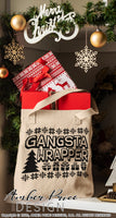 Gangsta Wrapper SVG, Funny Christmas svg, Cute Christmas wrapping shirt SVG, Festive Holiday SVG ornament SVG, DIY funny ugly sweater svg, winter shirt craft, DIY silhouette projects vector files for home decor. SVG Silhouette SVG SVG Files for Cricut Project Ideas Simply Crafty SVG Bundles Vector | Amber Price Design 