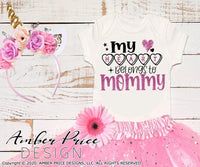 My heart belongs to mommy svg kids Valentine's SVG boy's girl's valentines day shirt clipart design cut file layered png dxf Cricut file