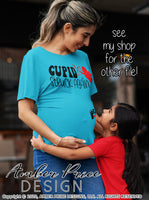 Valentine's day pregnancy svg Cupid Struck again SVG valentines baby on the way DIY maternity reveal shirt clipart design png dxf clipart